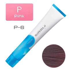 LEBEL Materia µ Layfer P6 - Тонирующая краска лайфер, Тёмный блондин розовый 80гр