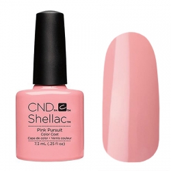 CND Shellac Pink Pursuit - Гель-лак для ногтей 7,3 мл мягкий бежево-коричневатый, с розоватым подтоном