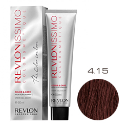 Revlon Professional Revlonissimo Colorsmetique Color & Care - Крем-гель 4.15 Коричневый пепельно-махагоновый 60 мл
