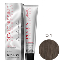 Revlon Professional Revlonissimo Colorsmetique Color & Care - Крем-гель 5.1 Светло-коричневый пепельный 60 мл
