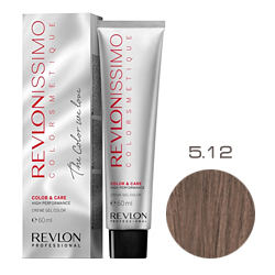 Revlon Professional Revlonissimo Colorsmetique Color & Care - Крем-гель 5.12 Светло-коричневый пепельно-переливающийся 60 мл