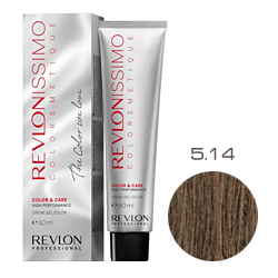 Revlon Professional Revlonissimo Colorsmetique Color & Care - Крем-гель 5.14 Светло-коричневый пепельно-медный 60 мл