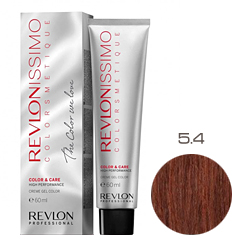 Revlon Professional Revlonissimo Colorsmetique Color & Care - Крем-гель 5.4 Светло-коричневый медный 60 мл