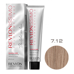 Revlon Professional Revlonissimo Colorsmetique Color & Care - Крем-гель 7.12 Блондин пепельно-переливающийся 60 мл