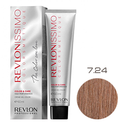 Revlon Professional Revlonissimo Colorsmetique Color & Care - Крем-гель 7.24 Блондин переливающийся-медный 60 мл