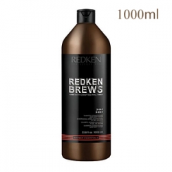 Redken Brews 3-in-1 Shampoo, Conditioner And Body Wash - 3 в 1 шампунь, кондиционер и гель для душа 1000 мл