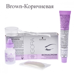 Schwarzkopf Professional Bonacrom brown - Краска для бровей и ресниц коричневая 15мл/10мл 