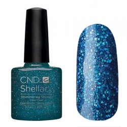 CND Shellac Shimmering Shores - Гель-лак для ногтей 7,3 мл темно-синий оттенок с искрящимися блестками