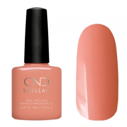 CND Shellac Uninhibited - Гель-лак для ногтей 7,3 мл теплый персиковый оттенок, глянцевый