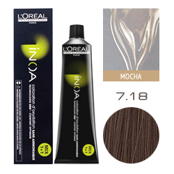 L'Oreal Professionnel Inoa - Краска для волос Иноа 7.18 Блондин пепельный мокка 60 мл