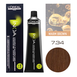 L'Oreal Professionnel Inoa - Краска для волос Иноа 7.34 Блондин золотистый медный 60 мл