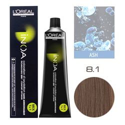 L'Oreal Professionnel Inoa - Краска для волос Иноа 8.1 Светлый блондин пепельный 60 мл