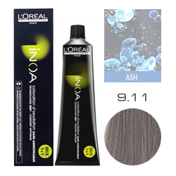 L'Oreal Professionnel Inoa - Краска для волос Иноа 9.11 Очень светлый блондин интенсивный пепельный 60 мл